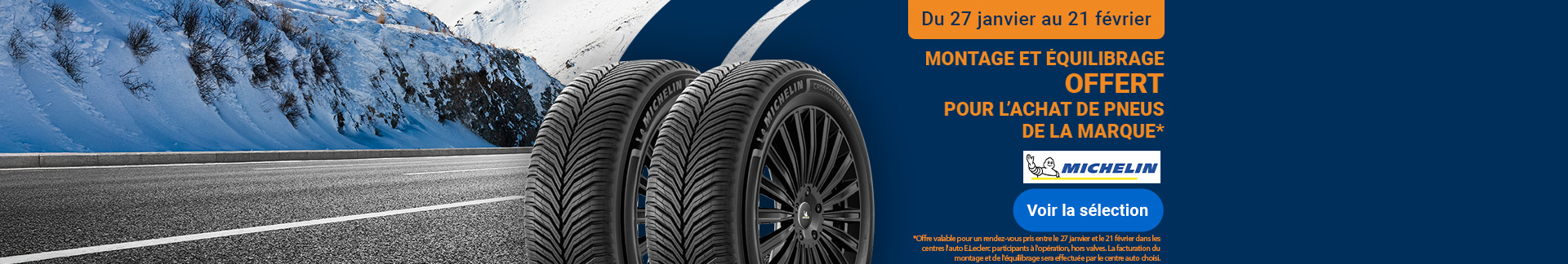 Montage & équilibrage MICHELIN offert (hors valves)